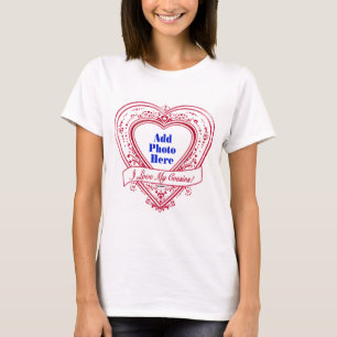 Ich Liebe meine Cousins! Foto Red Hearts T-Shirt