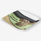 Ich Liebe meine Creme-Dackel mit Bild Pappteller (Gewinkelt)