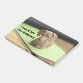 Ich Liebe meine Creme-Dackel mit Bild Post-it Klebezettel (angewinkelt)