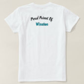 Ich Liebe Meine Dackel: Aquamarin und schwarz T-Shirt (Design Rückseite)