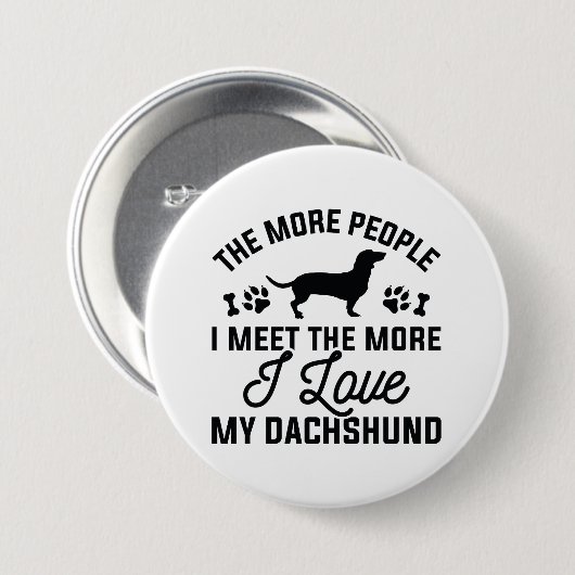 Ich Liebe meine Dackel Button (Vorne & Hinten)