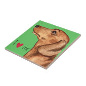 Ich Liebe meine Dackel Fliese (Seite)