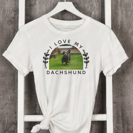 Ich Liebe meine Dackel Hund Foto T-Shirt