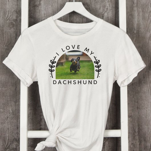Ich Liebe meine Dackel Hund Foto T-Shirt