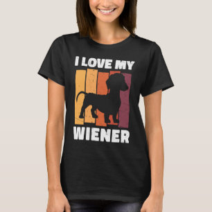 Ich Liebe meine Dackel Hund Funny Dackel Vater Hun T-Shirt