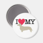 Ich Liebe meine Dackel! Magnet (Vorderseite/Rückseite)