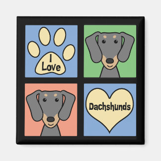 Ich Liebe meine Dackel Magnet