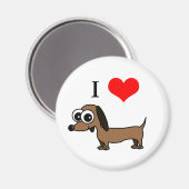 Ich Liebe meine Dackel Magnet (Vorderseite/Rückseite)