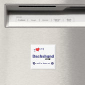 Ich Liebe meine Dackel Mix (Männerhund) Magnet (In Situ (Geschirrspüler))