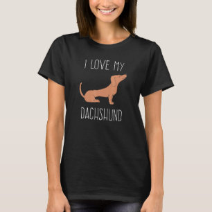 Ich Liebe meine Dackel Niedliche Dackel Hund T-Shirt