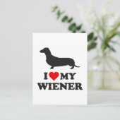 Ich Liebe meine Dackel Postkarte (Stehend Vorderseite)