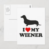 Ich Liebe meine Dackel Postkarte (Vorne/Hinten)
