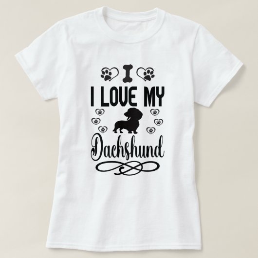 Ich Liebe Meine Dackel: T-Shirt (Design vorne)