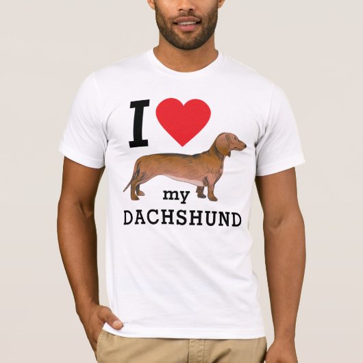 Ich Liebe meine Dackel T-Shirt (Vorderseite)