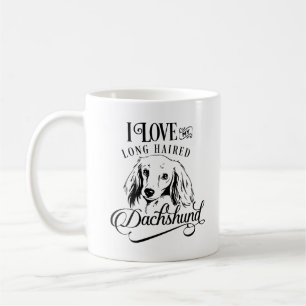 Ich Liebe meine Dackel über lange Haare Kaffeetasse