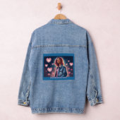 Ich Liebe meine Denim Jacket Pink Hearts Jeansjacke (Hangar)