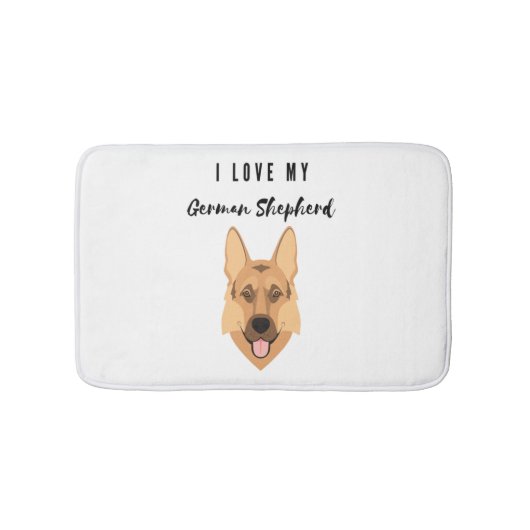 Ich Liebe meine deutsche Schäferin Badematte (Vorderseite)