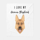 Ich Liebe meine deutsche Schäferin Fleecedecke (Vorderseite)