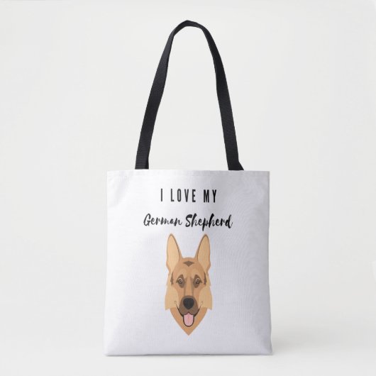 Ich Liebe meine deutsche Schäferin Tasche (Vorderseite)