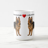 Ich Liebe meine deutsche Shepard Kaffeetasse (Mittel)
