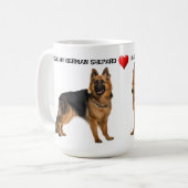 Ich Liebe meine deutsche Shepard Kaffeetasse (Vorderseite Links)