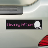 Ich Liebe meine dicke Katze! Autoaufkleber (Auf Auto)