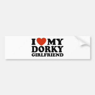 Ich Liebe meine Dorky-Freundin Autoaufkleber