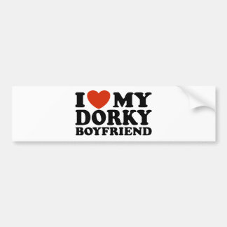 Ich Liebe meine Dorky-Freundin Autoaufkleber