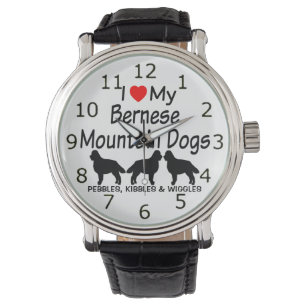 Ich Liebe meine drei Berner Hunde beobachten Armbanduhr
