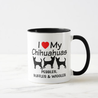 Ich Liebe meine Drei-Chihuahua-Hunde-Tasse Tasse