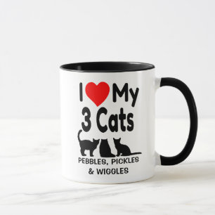 Ich Liebe meine Drei-Katzen-Tasse Tasse