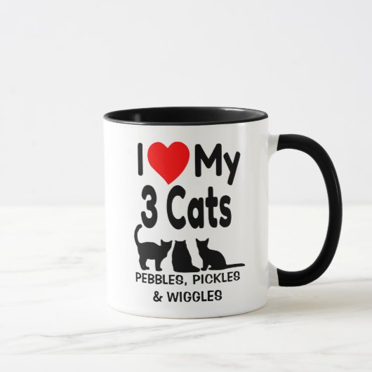 Ich Liebe meine Drei-Katzen-Tasse Tasse (Rechts)