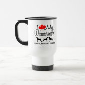 Ich Liebe meine Drei Weimaraner Hunde Tasse (Links)