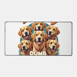Ich liebe meine dummen blonden Golden Retriever Vi Schreibtischunterlage