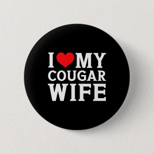 Ich Liebe meine Ehefrau Cougar Herzen Männer Ihn s Button