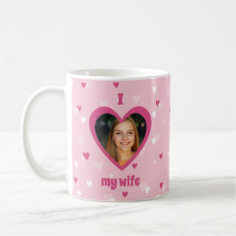 Ich Liebe meine Ehefrau Custom Foto Herz Valentine Kaffeetasse