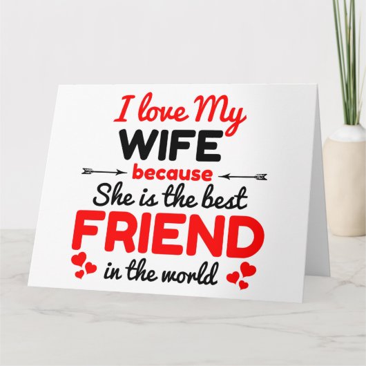 Ich Liebe meine Ehefrau Dankeskarte (Vorderseite)