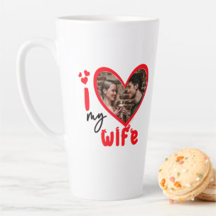 Ich Liebe meine Ehefrau Foto Geschenk Latte Tasse