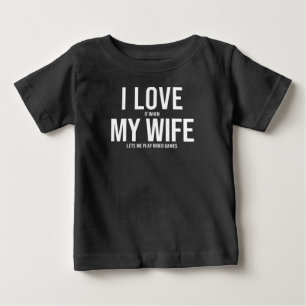 Ich Liebe meine Ehefrau Funny Art Geschenk Baby T-shirt