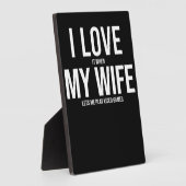 Ich Liebe meine Ehefrau Funny Art Geschenk Fotoplatte (Seite)