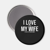 Ich Liebe meine Ehefrau Funny Art Geschenk Magnet (Vorderseite/Rückseite)