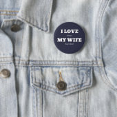 Ich LIEBE meine EHEFRAU Funny Beer Lover Joke Button (Beispiel)
