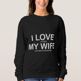Ich Liebe meine Ehefrau Funny Skydiving Premium Sweatshirt