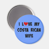 Ich Liebe Meine Ehefrau in Costa Rica Magnet (Vorderseite/Rückseite)