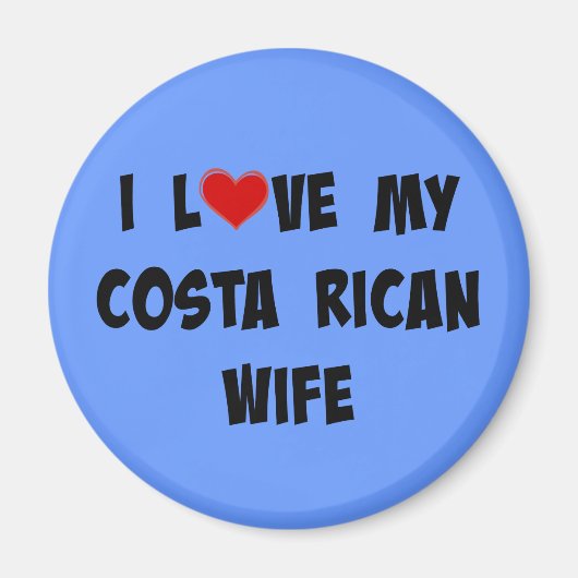 Ich Liebe Meine Ehefrau in Costa Rica Magnet (Vorne)