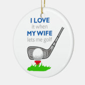 Ich Liebe meine Ehefrau Keramik Ornament (Links)