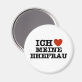 Ich Liebe Meine ehefrau Magnet (Vorderseite/Rückseite)