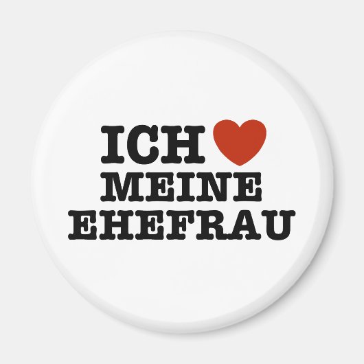 Ich Liebe Meine ehefrau Magnet (Vorne)
