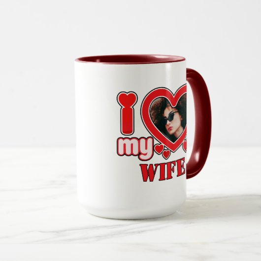 Ich Liebe meine Ehefrau Personalisiert Tasse (VorderseiteRechts)