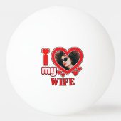 Ich Liebe meine Ehefrau Personalisiert Tischtennisball (Rückseite)